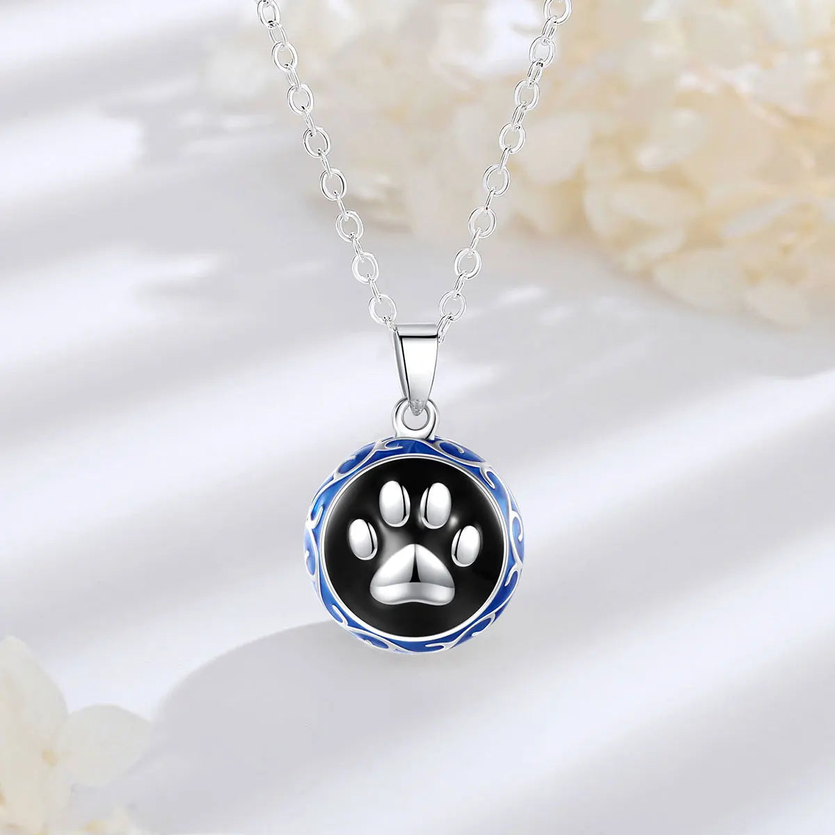 Bola-de-Grossesse-Eudora Harmony Ball Cat Dog Footprint Necklace Pregnancy Bola Angel Caller Pendant Fashion Maternity Jewelry for Women Gifts-BolaMom 🤰