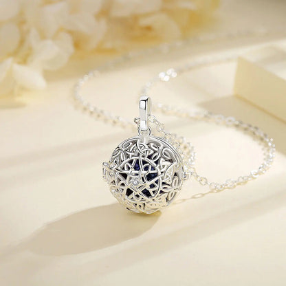 Bola-de-Grossesse-Eudora New 20mm Harmony Ball Pendant Necklace Round Cage Long Chain Musical Sound Chime Ball for Pregnant Women K444N20-BolaMom 🤰