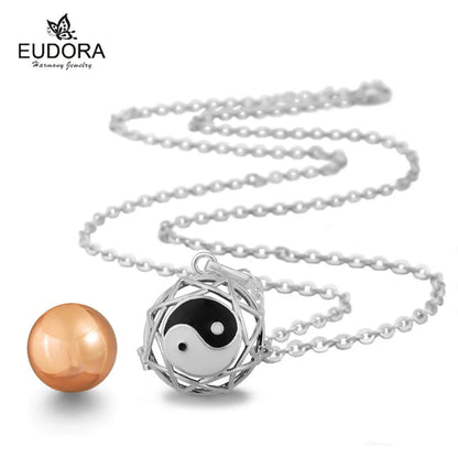 Bola-de-Grossesse-Eudora Harmony Ball National Pattern Yin&Yang Tachi Pendant Engelsrufer Pingente Bijoux Schmuck Mexico Bola Necklace 20mm Cage-BolaMom 🤰