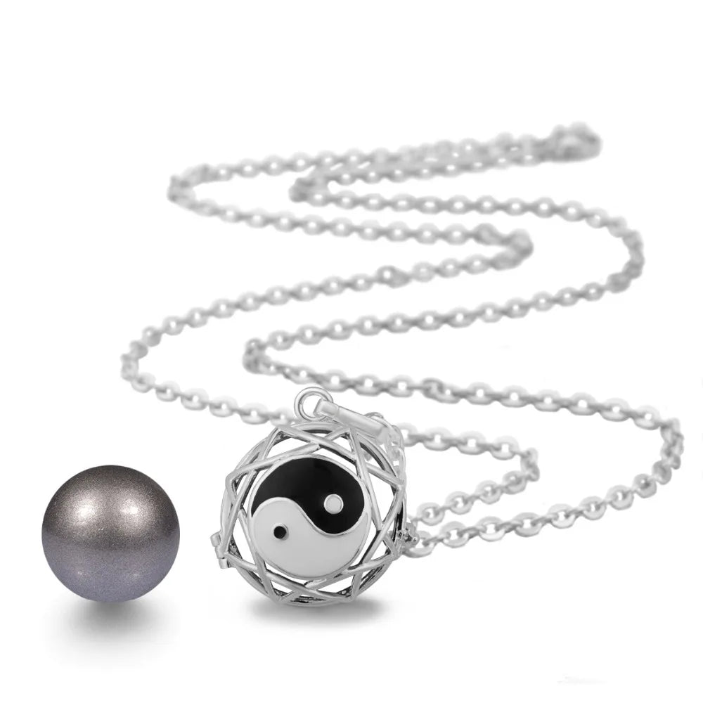 Bola-de-Grossesse-Eudora Harmony Ball National Pattern Yin&Yang Tachi Pendant Engelsrufer Pingente Bijoux Schmuck Mexico Bola Necklace 20mm Cage-BolaMom 🤰