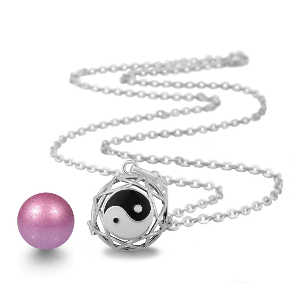 Bola-de-Grossesse-Eudora Harmony Ball National Pattern Yin&Yang Tachi Pendant Engelsrufer Pingente Bijoux Schmuck Mexico Bola Necklace 20mm Cage-BolaMom 🤰