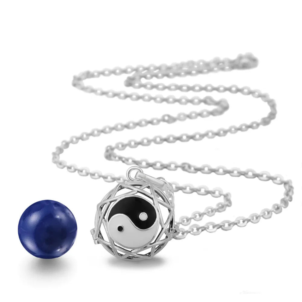 Bola-de-Grossesse-Eudora Harmony Ball National Pattern Yin&Yang Tachi Pendant Engelsrufer Pingente Bijoux Schmuck Mexico Bola Necklace 20mm Cage-BolaMom 🤰