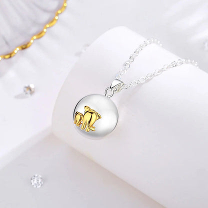 Bola-de-Grossesse-Eudora 20mm Elephat Mom And Baby Pregnancy Chime Ball Angel Caller Bola  Pendants Necklace Heart Fashion Jewelry for Women n371-BolaMom 🤰