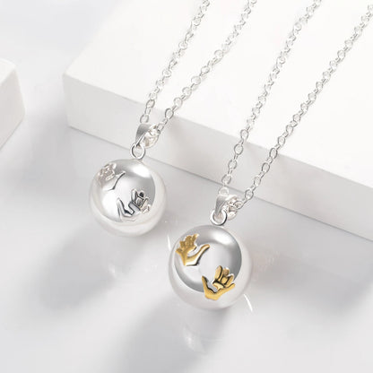 Bola-de-Grossesse-Eudora 20mm Harmony Bola Ball Baby hands design Pregnancy Chime Musical Bola Angel Caller Bola Pendant Necklace for Women Gift-BolaMom 🤰