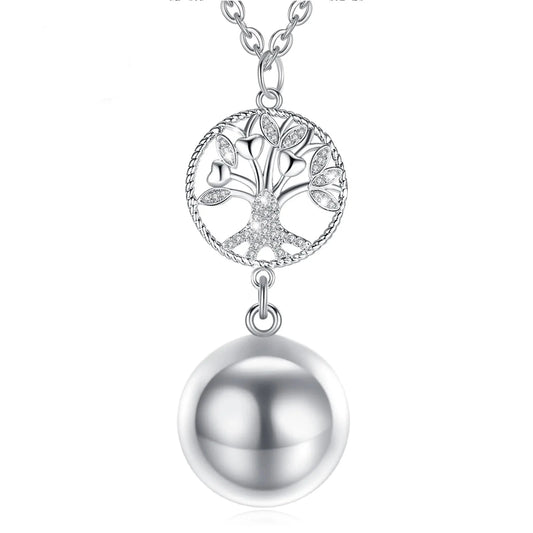 Bola-de-Grossesse-Eudora 20MM tree of Life Harmony Bola Ball Pregnancy Chime Angel Caller Bola Pendant Necklace Fine Jewelry for Women Gift 373-BolaMom 🤰