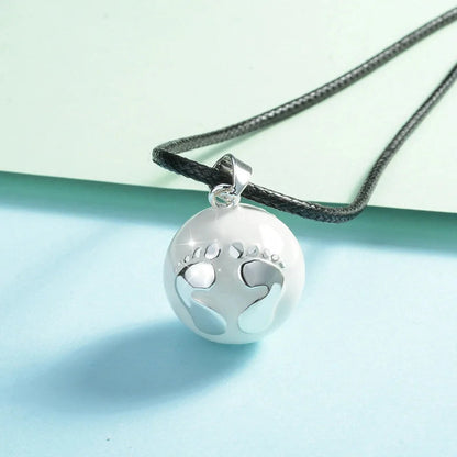 Bola-de-Grossesse-Eudora Pregnancy bola White harmony Pendant baby feet harmony ball Necklace for pregnant woman pregnancy gift new mom gift-BolaMom 🤰